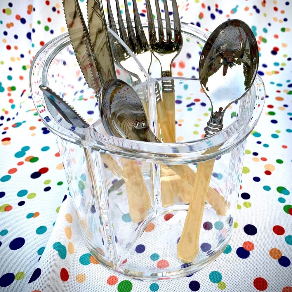 acrylic divided storage container